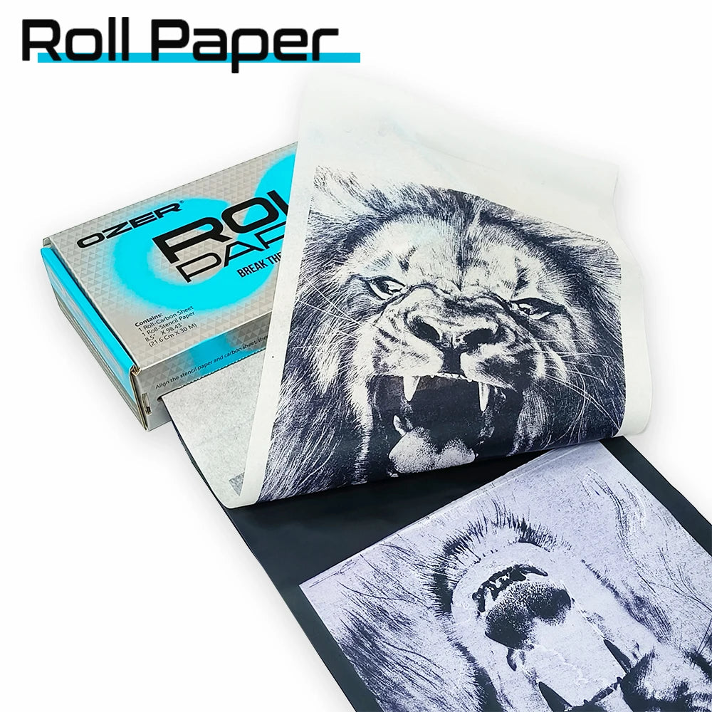 Tattoo Transfer Paper for Thermal Printers - 100 Sheets High Precision Permanent Makeup Machines Tidesmit