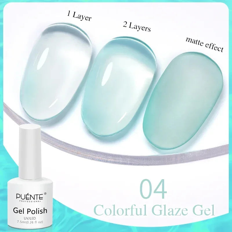 3D Sculpture Gel Nail Polish 15ml - Professional Soak Off Formula Permanent Makeup Machines Colorful Glaze 04 Tidesmit