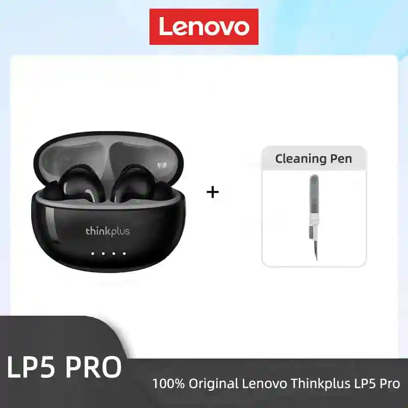 Wireless Bluetooth Earbuds with Low Latency Audio and Noise Cancellation LP5Pro Black CleanPe Tidesmit