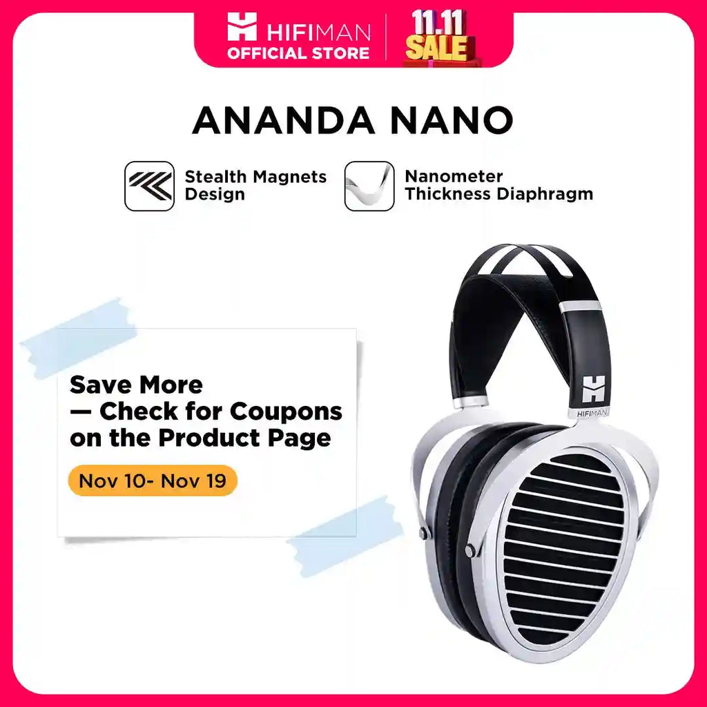 Hifiman Ananda Nano Open-back Planar Magnetic Headphones Silver Silver China Mainland Tidesmit