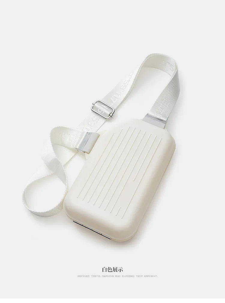 Chest Bag Unisex PC Material Hard Shell Fashionable Casual Travel Crossbody Bag Shoulder Bag Mini