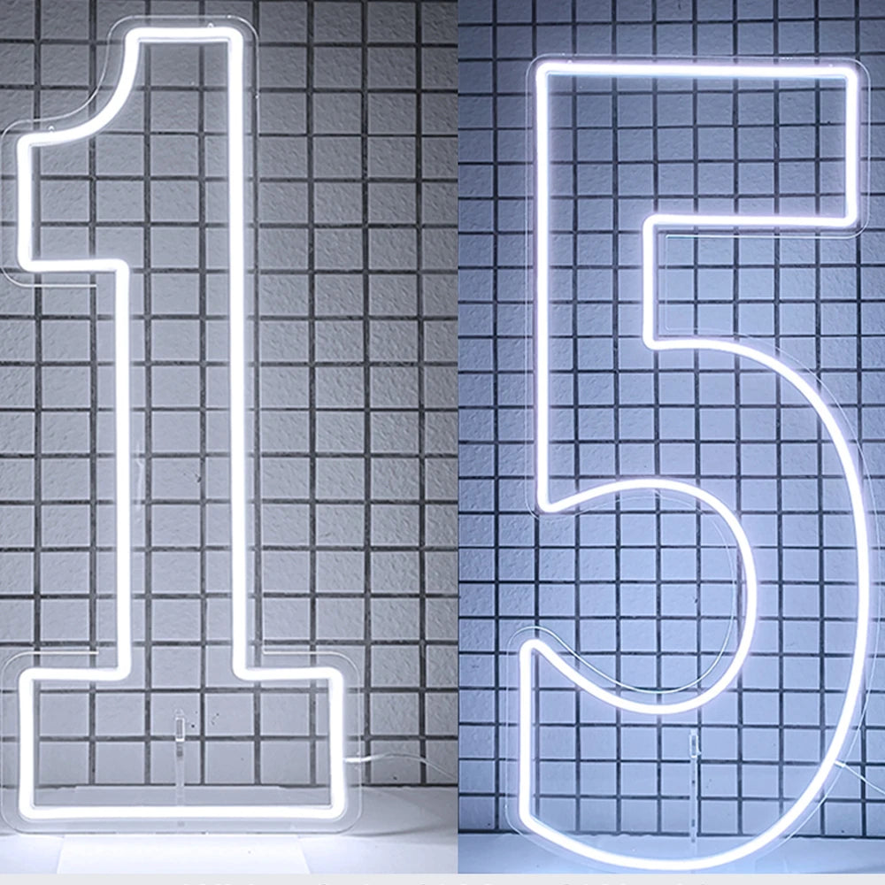 LED Neon Number Sign for Weddings | Customizable Event Lighting 76-100cm number 15 China Mainland Tidesmit