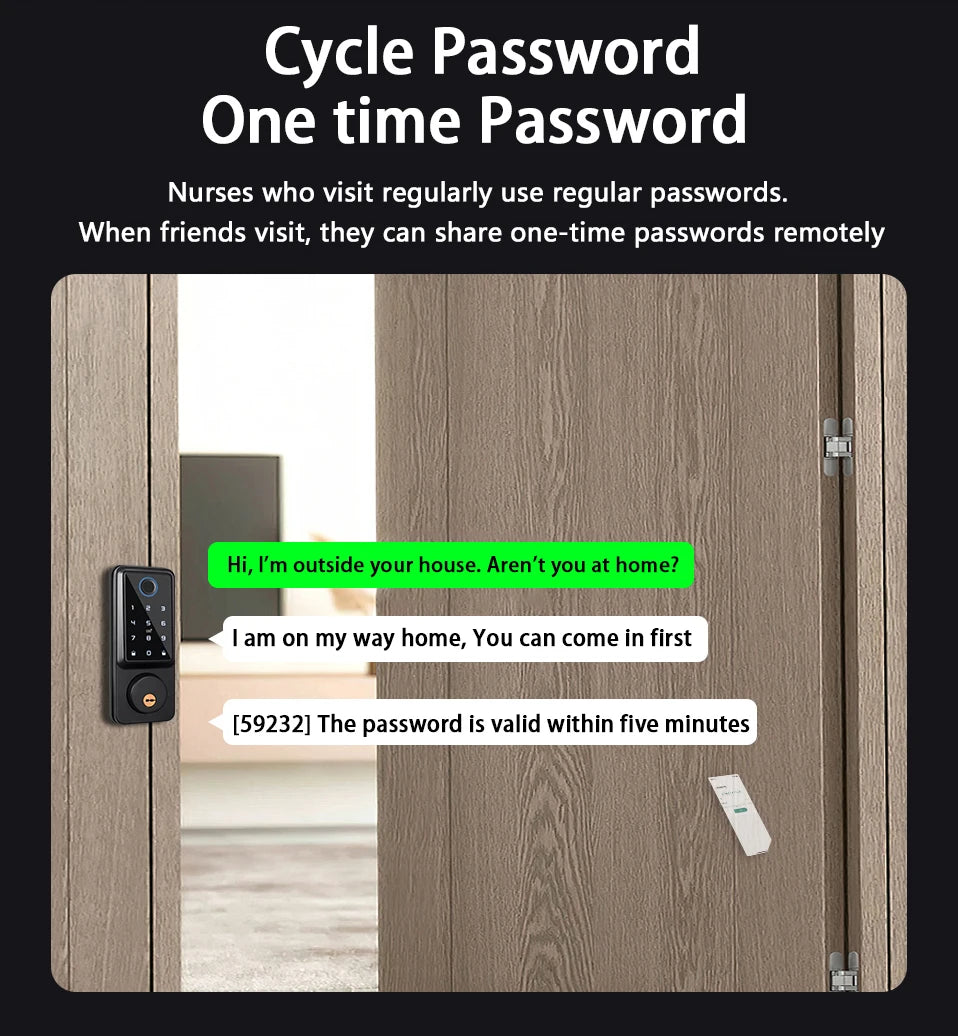 Waterproof Smart Deadbolt Locks for Home Alexa Wifi Bluetooth TTlock App Biometric Fingerprint Digital Keypad Entry Door Lock