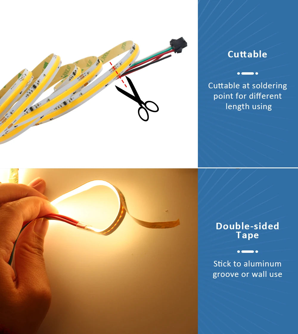 WS2811 Horse Running COB LED Strip 20M 15M 10M 24V Water Flow LED Tape Ribbon Light with Banlanx APP SP636E Touch Controller Set