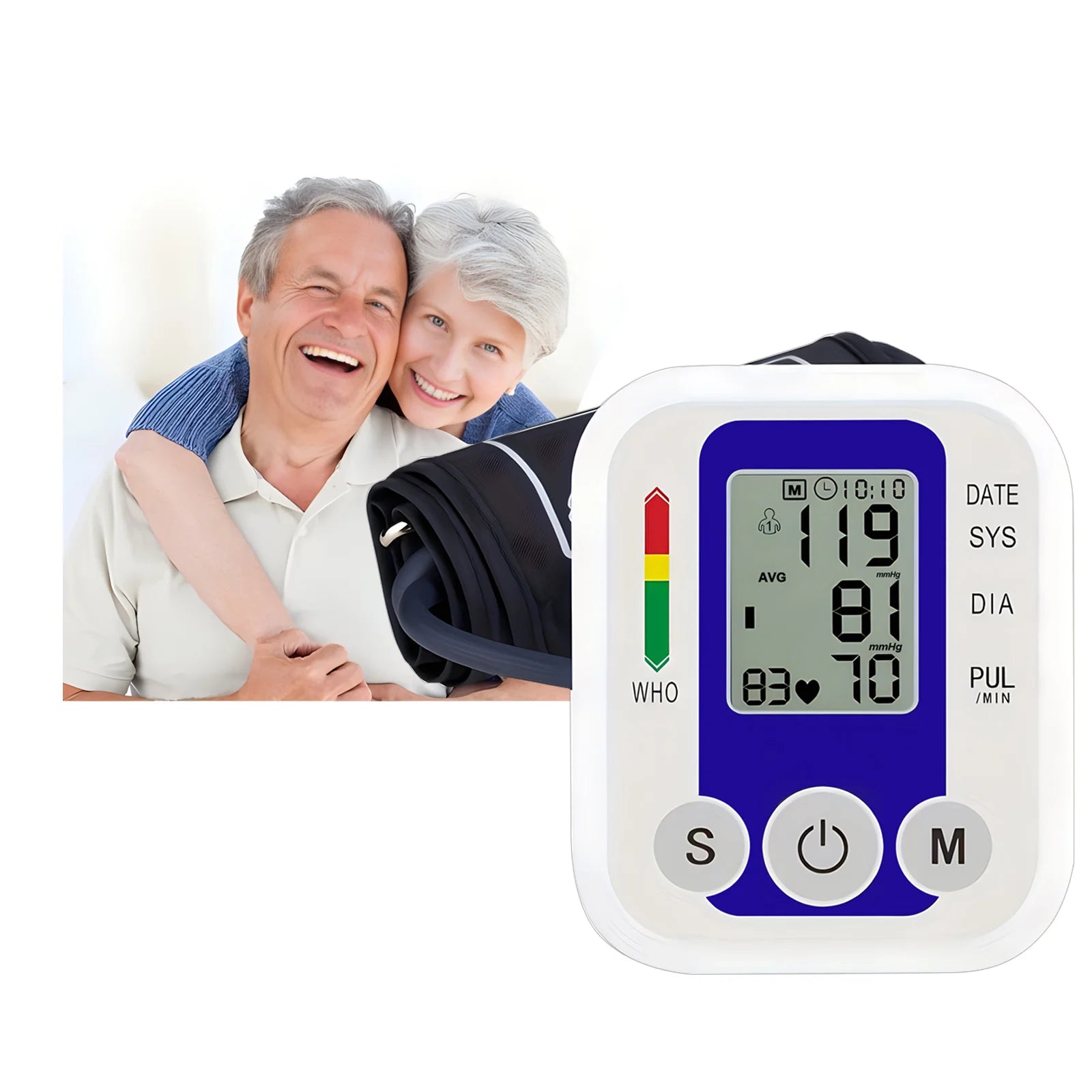 Medical Automatic Arm Blood Pressure Monitor Heart Beat Rate Pulse Meter Tonometer Sphygmomanometers digital tensiometers