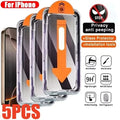 Privacy Screen Protector for iPhone 16 - Anti-Spy 9H Tempered Glass 5PCS FCFK Tidesmit