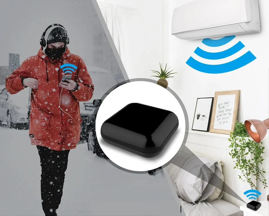 WiFi RF IR All-In-One Smart Universal Remote Controller, RF Appliances Tuya Smart Life App Voice Control with Alexa Google Home