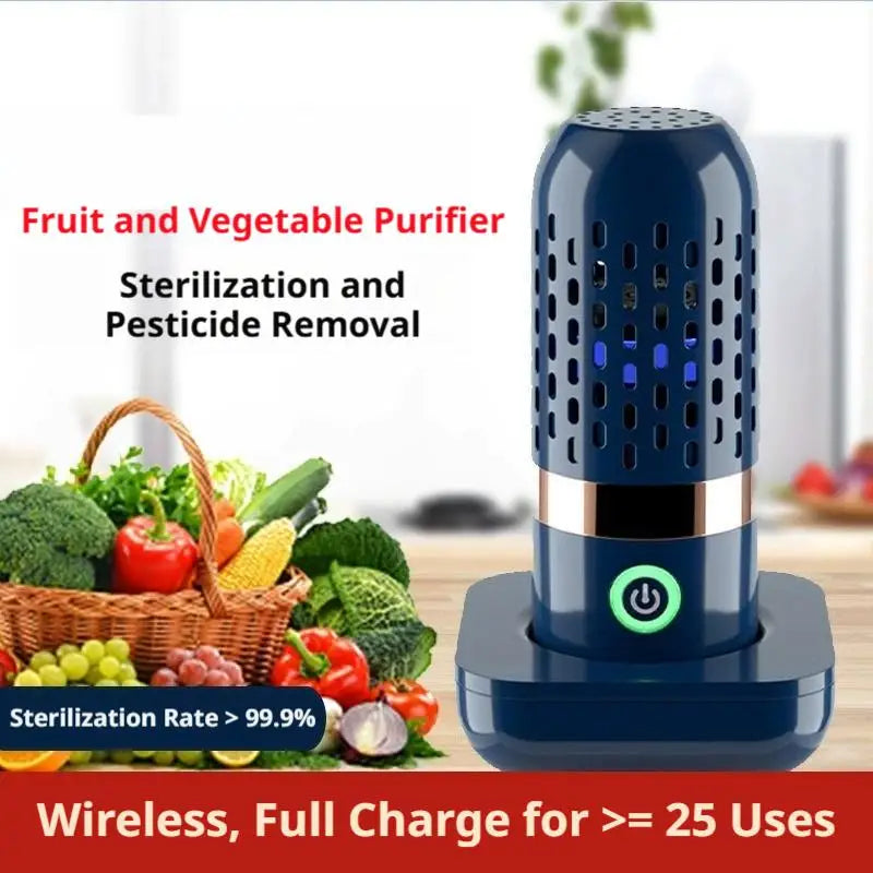 1pc Vegetable and Fruit Cleaning Machine, Fruit and Vegetable Washer, Fruit Cleaner, Fruit Purifier, Waterproof Fruit Cleaning D