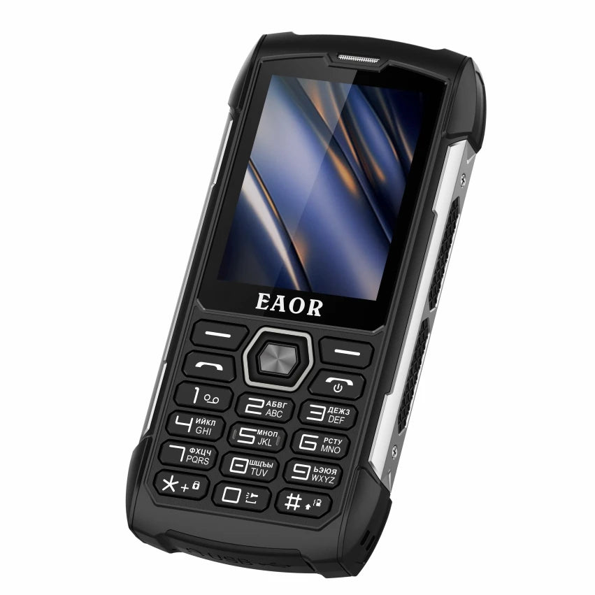 EAOR 2G Rugged Flashlight 4000mAh Big Battery Power Bank IP68 Waterproof 2.8 IPS large screen 0.3M cam MTK feature mobile Phone