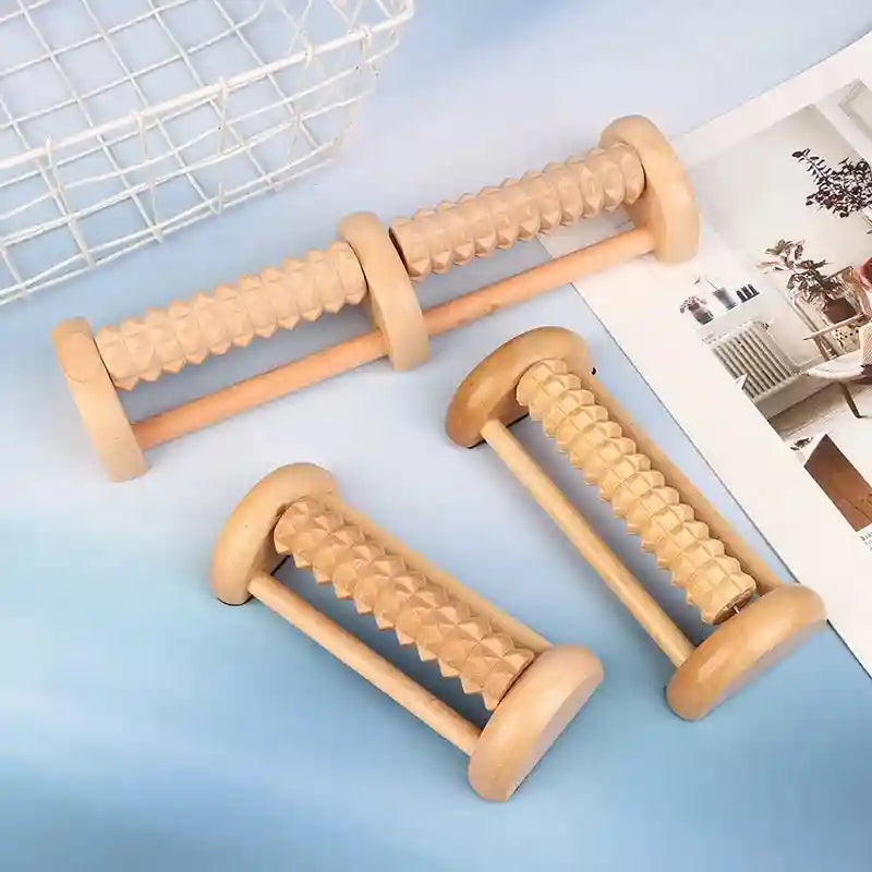 Wooden Foot Massager Roller | Deep Tissue Reflexology Tool Massage Roller Tidesmit
