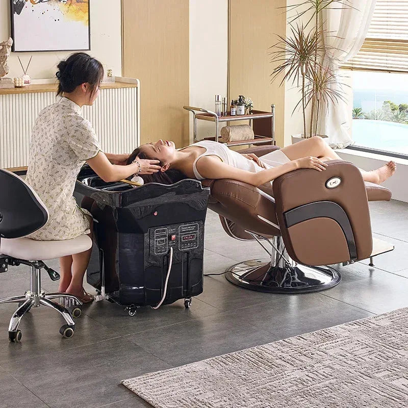 Portable Head Spa Bed With Water Tank | Professional Mobile Shampoo Basin Massage Chairs Tidesmit