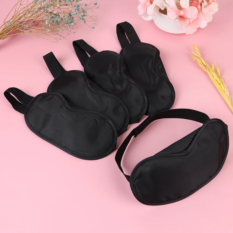 10Pcs Eye Cover Imitated Silk Sleep Eye Mask Sleeping Padded Eye Masks Shade Patch Women Men Blindfold Travel Sleepmasker