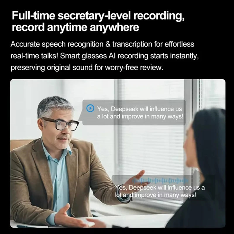 AI Smart Glasses with Camera & Bluetooth Audio - Tidesmit Multi-Lens Tidesmit