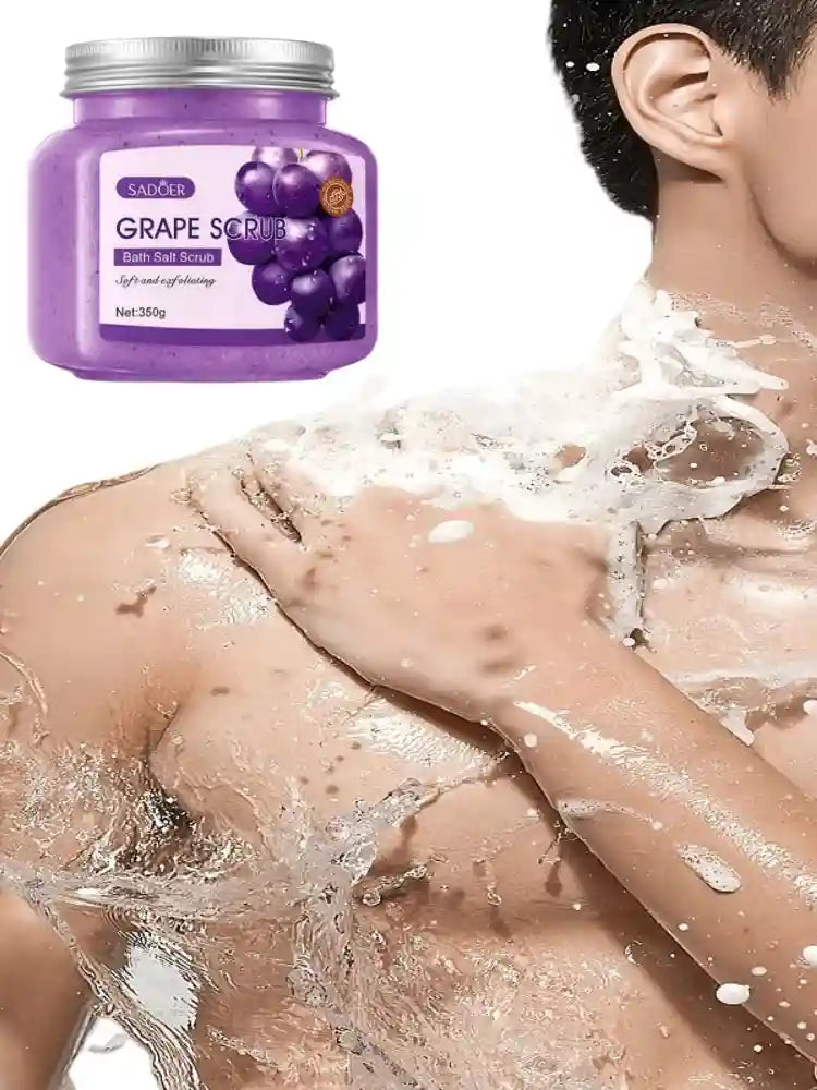 Grape Bath Salt Scrub 350g – Natural Exfoliating Body Smoother Scrubs Treatments Tidesmit