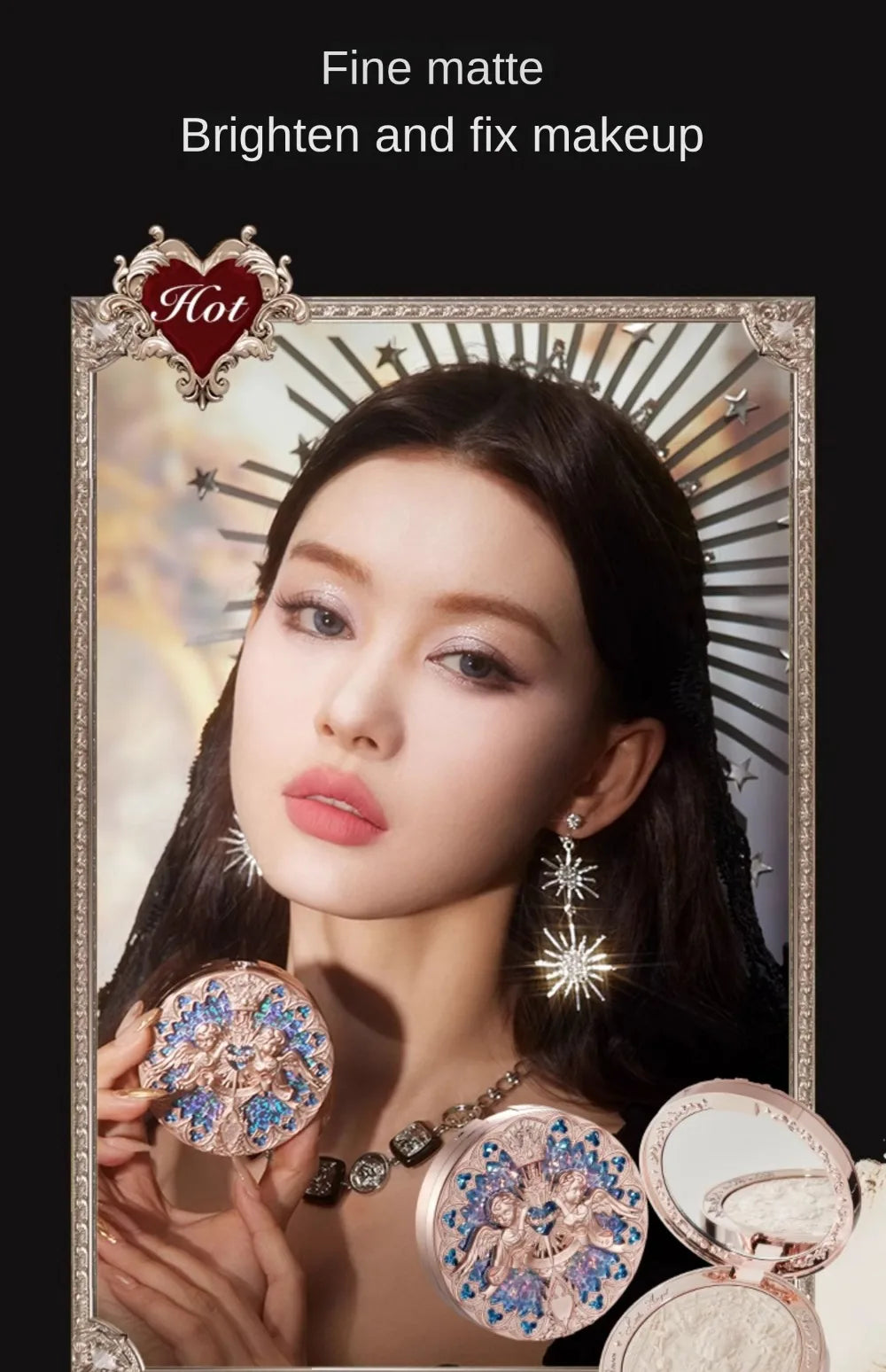 Tidesmit Flower Knows Little Angel Relief Highlight face makeup powder palette texture detail view