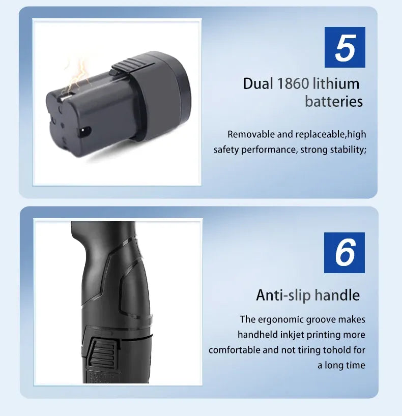 DCODE 1750PLUS-1 25.4mm Handheld Inkjet Printer Portable TIJ Printer Logo Counter Batch Number QR Barcode Date Coding Machine