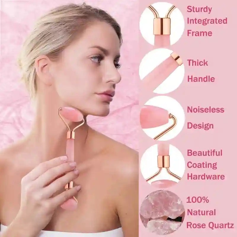 Ice Face Roller and Gua Sha Set - Pink Facial Lifting & Massage Tool Eye Massage Instrument Tidesmit