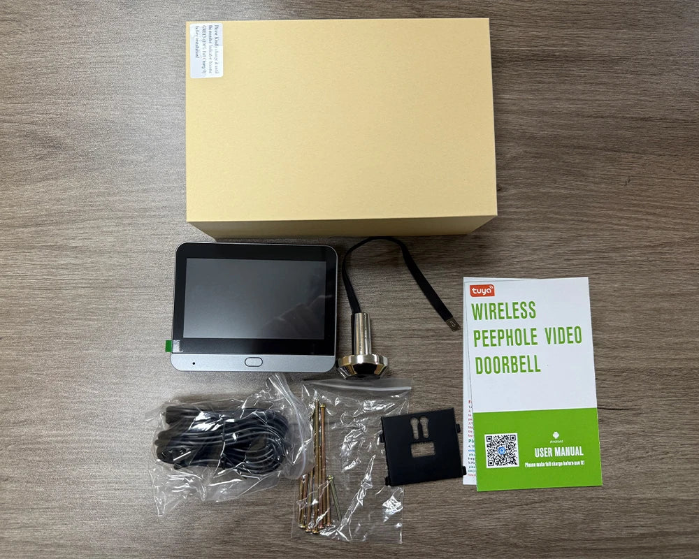 Battery Powered MINI Two Way Talk Tuya SmartLife APP 3MP Wide View 2.4G WiFi 940NM Infrared Digital Door Peephole Eye PIR Camera