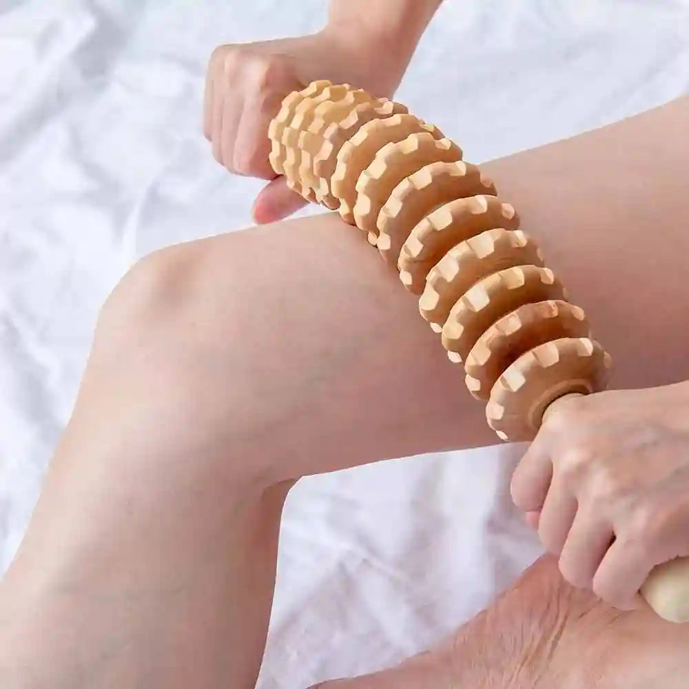 Wood Therapy Massage Roller for Lymphatic Drainage | 12 Rollers Eye Massage Instrument Tidesmit