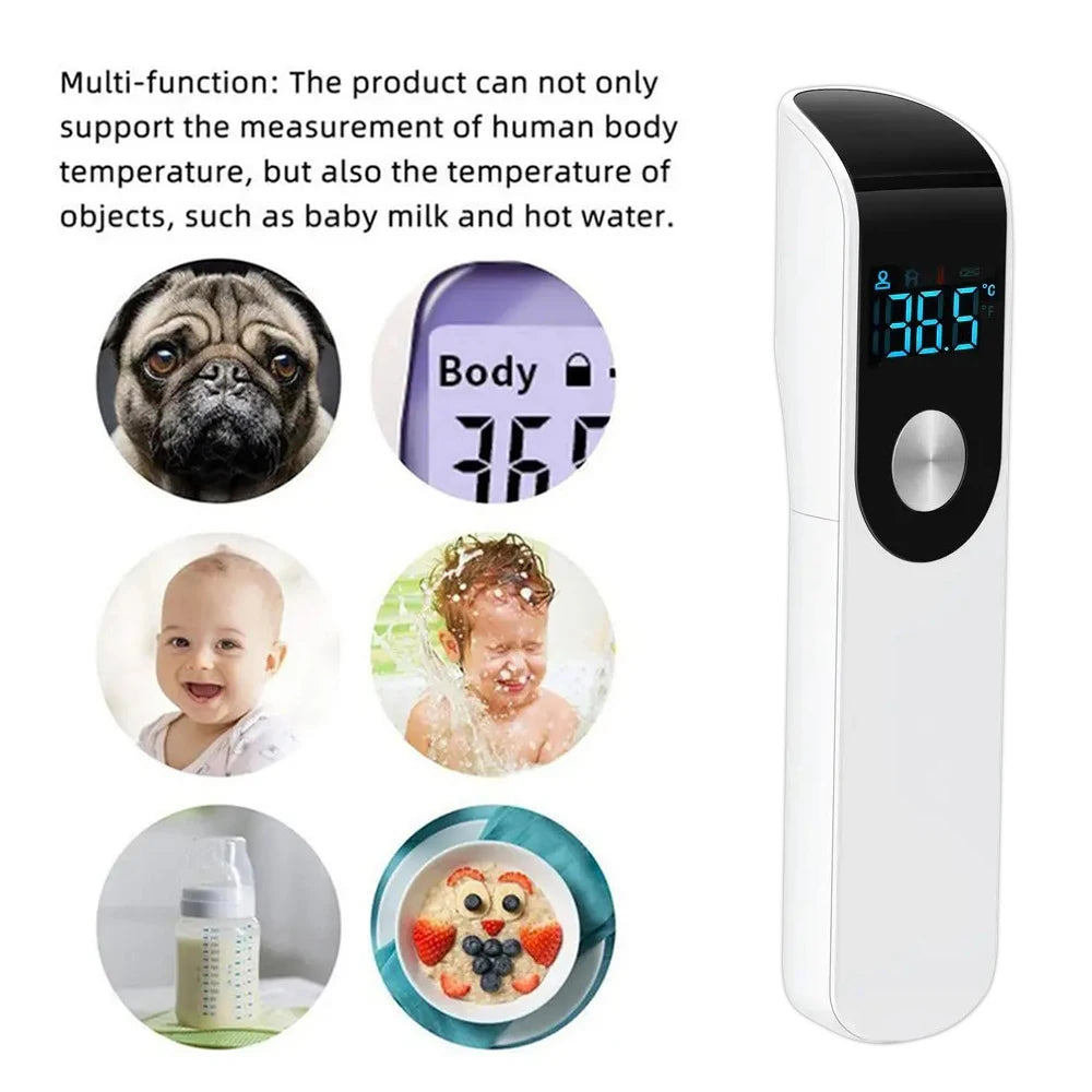 Thermometer Three-color Backlit Display Forehead Thermometer Digital Display Infrared Body Thermometer or Finger Pulse Oximeter