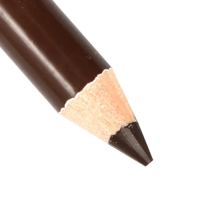Dark brown waterproof velvet matte lip liner and eyeliner pencil for long-lasting precision makeup.