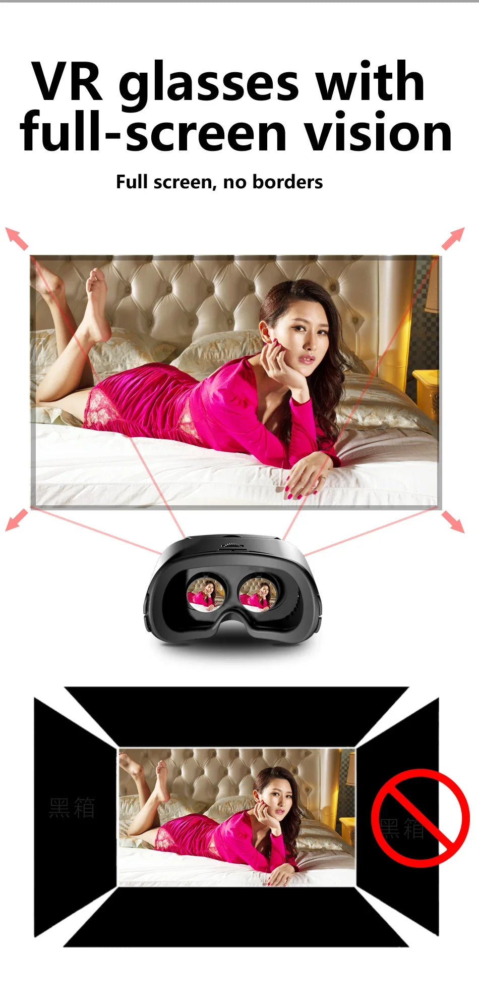 VR Headset for Smartphones - Immersive 3D Mobile VR Glasses Tidesmit