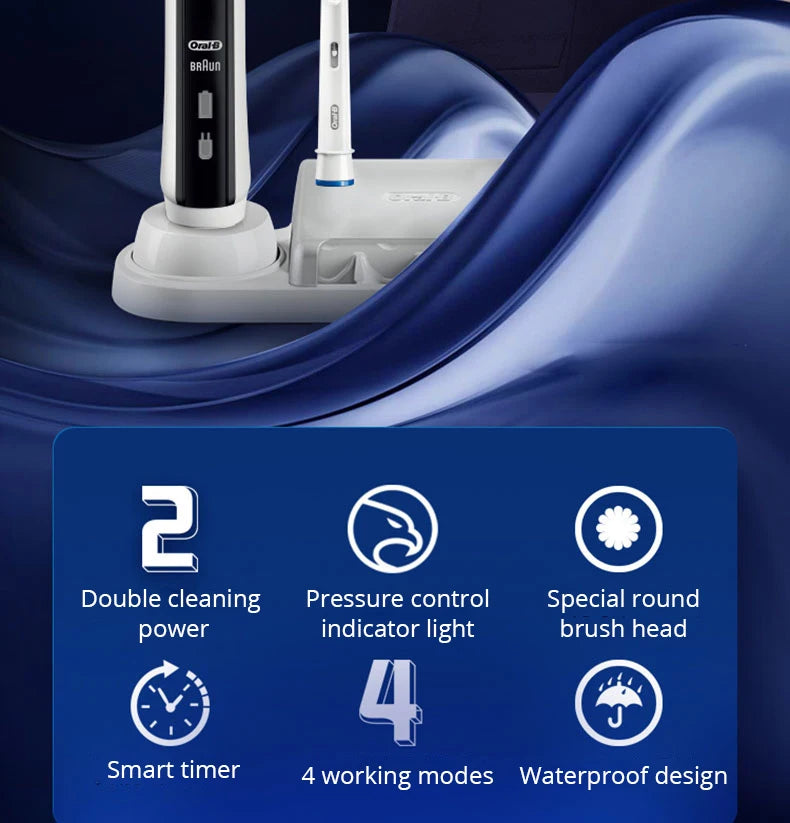 Oral B Sonic Electric Toothbrush PRO4000 RPO600 D12 Vitality Rotating Tooth Brush for Adults Oral Cares Rechargeable Waterproof