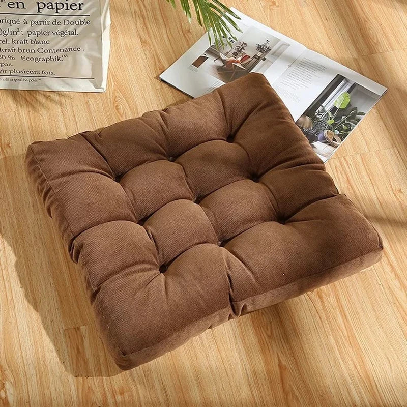 Big Square Corduroy Floor Seat Cushion Chair Cushions Tatami Meditation Yoga Thickened Windows Pad for Adults Seating Pillow