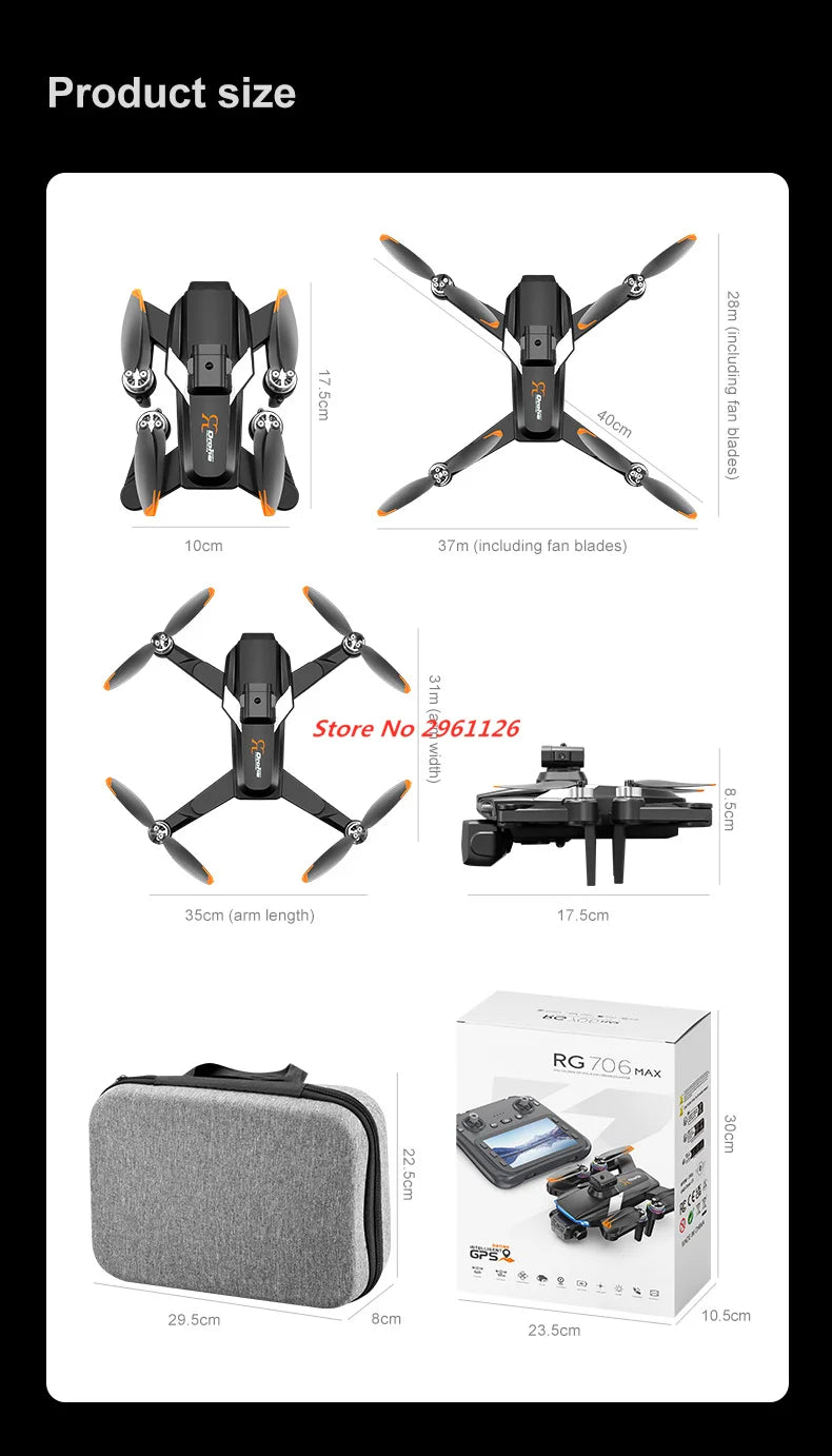 Tidesmit 8K GPS Drone with Obstacle Avoidance & 5G WiFi FPV Tidesmit