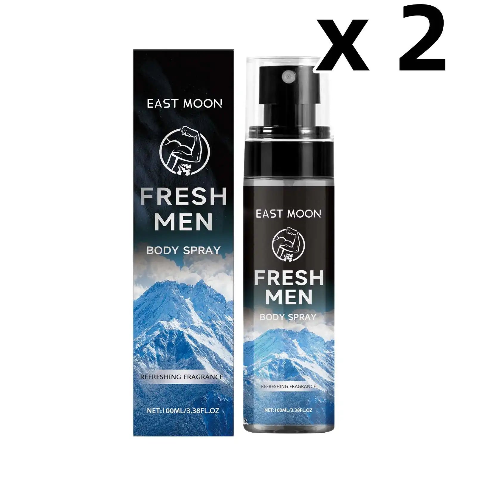 Tidesmit East Moon Sandalwood deodorant spray for men, a long-lasting refreshing antiperspirant for underarm odor.