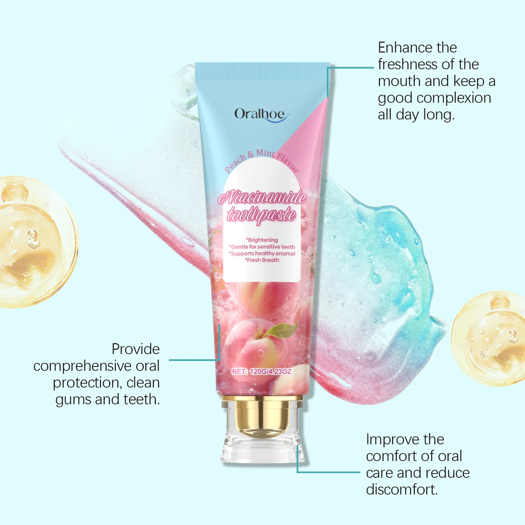 Tidesmit Niacinamide whitening toothpaste for deep stain removal and fresh breath oral care