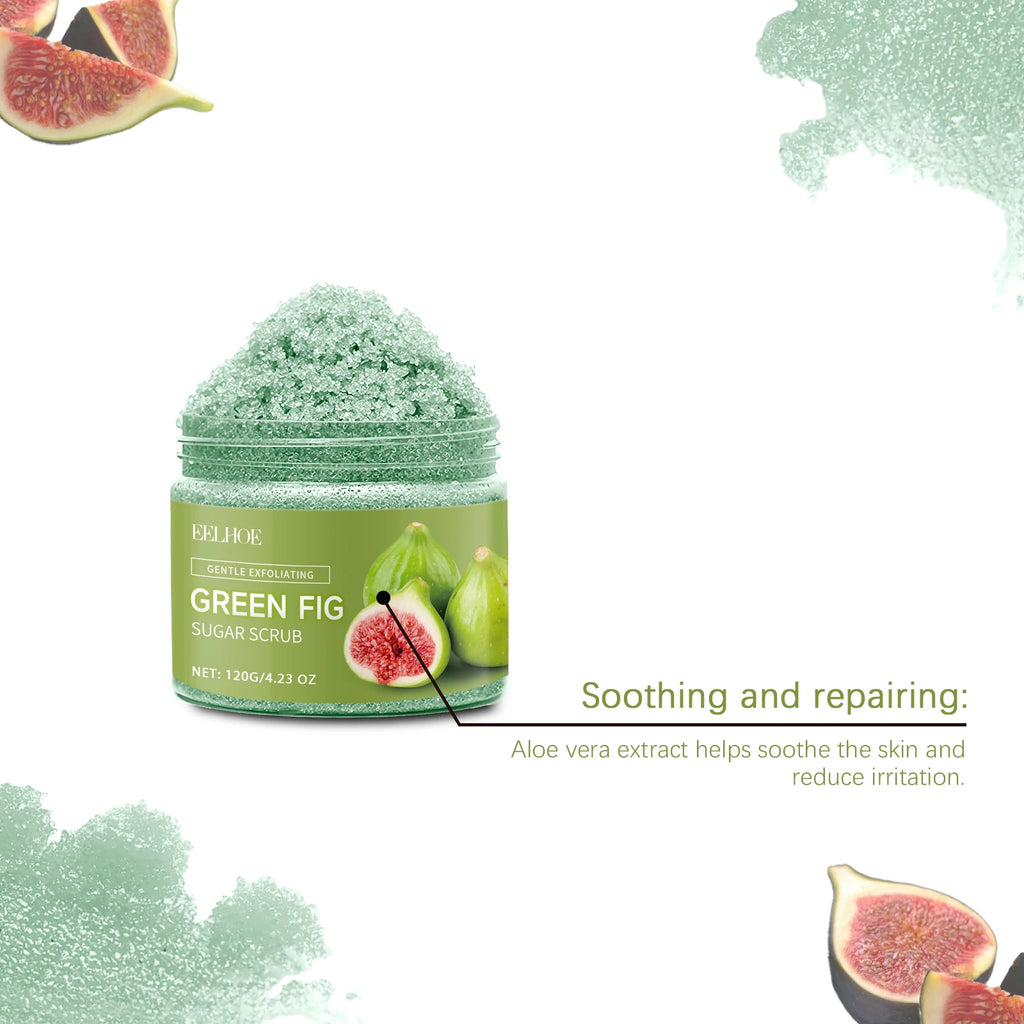 Green Fig Sugar Scrub | Natural Exfoliating Body Polish for Radiant Skin Scrubs Treatments Tidesmit