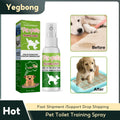 Yegbong pet potty training spray (30ml) for puppies. Pheromone scent helps dogs learn to use the toilet.