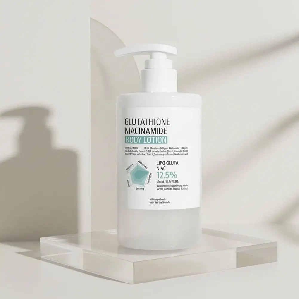 300ml Brighten Skin Tone Deep Moisturizing Body Lotion Soothing Repair Centella Asiatica Glutathione Niacinamide Body Care Cream