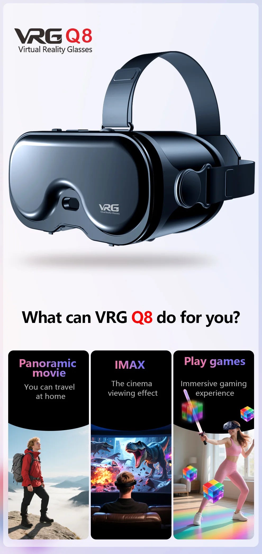 VR Headset for Smartphone – Immersive 3D Spatial Audio Glasses Tidesmit