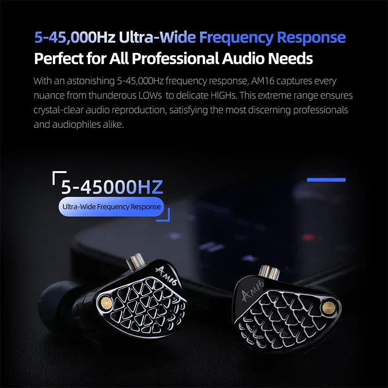 Tidesmit 16BA Driver Wired Earbuds HiFi Bass Noise Isolating Tidesmit