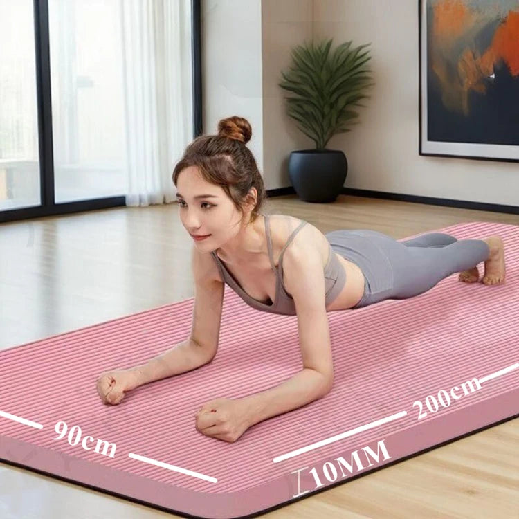 200x90cm Yoga Mat Home Yoga Mat Indoor Sports Fitness Floor Mat NBR Equipment Pilates Anti Slip Thickened Style for Beginners