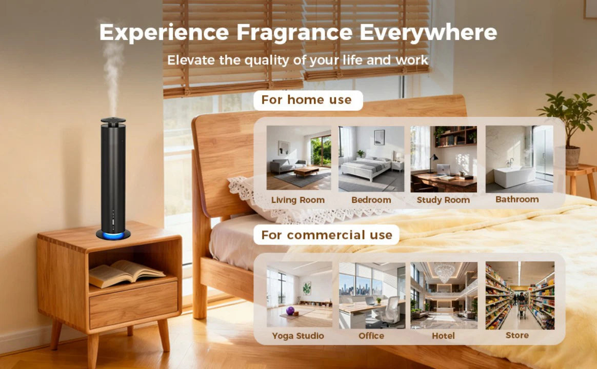 Room Waterless Scent Diffuser Black Remote Scent Diffuser Home Silver Ambient Lighting Gold Hotel Series APP Air Diffuser 200㎡
