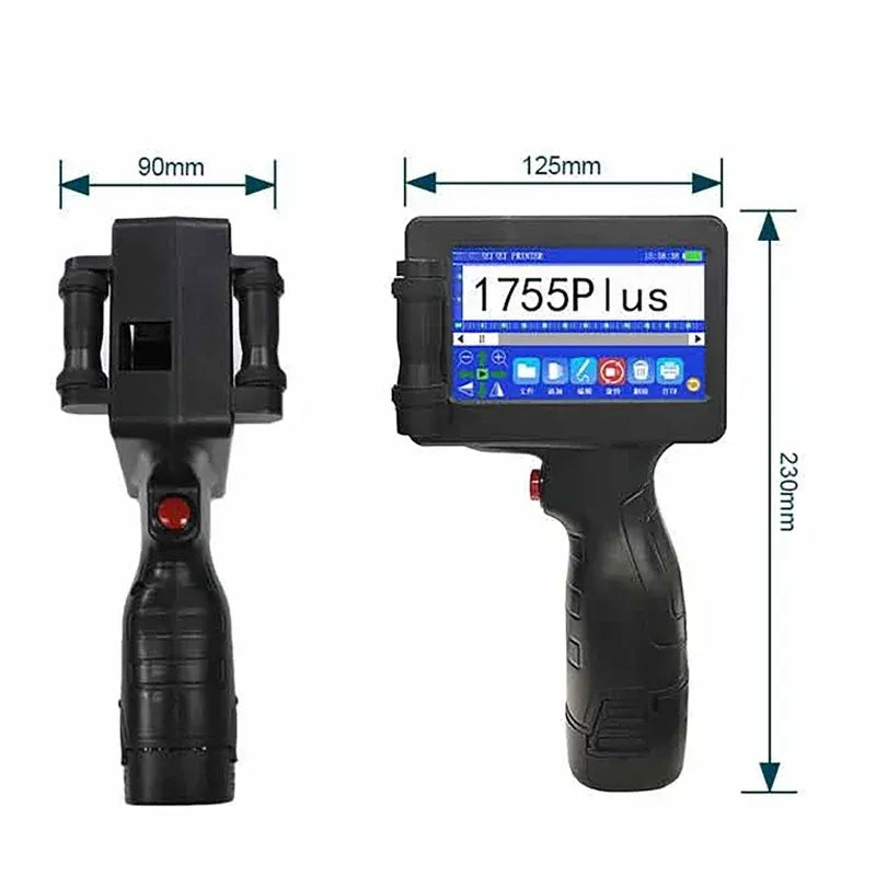 12.7mm Portable Printers Mini Handheld Inkjet Printer Text QR Code Barcode Batch Number Logo Image Date Pattern Printing Machine