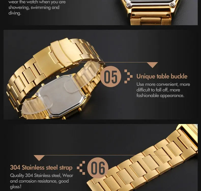 SKMEI 1220 Digital Quartz Watch for Men Sports Chronograph Waterproof Stainless Steel Shockproof Mens Wristwatches Reloj Hombre