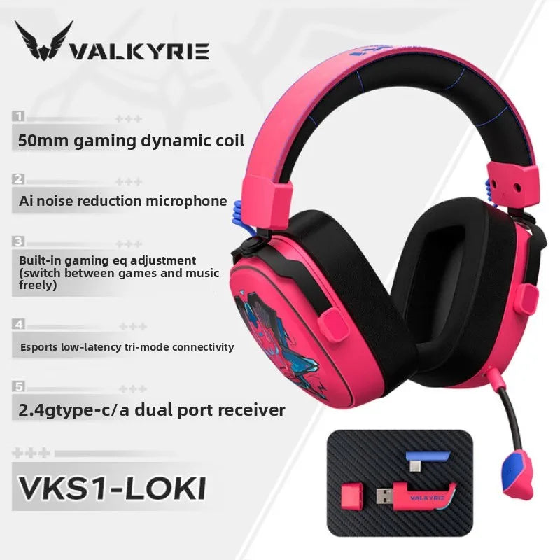 Tidesmit VK S1 Wireless Gaming Headset: Low Latency 15ms Audio VK S1-LOKI Tidesmit