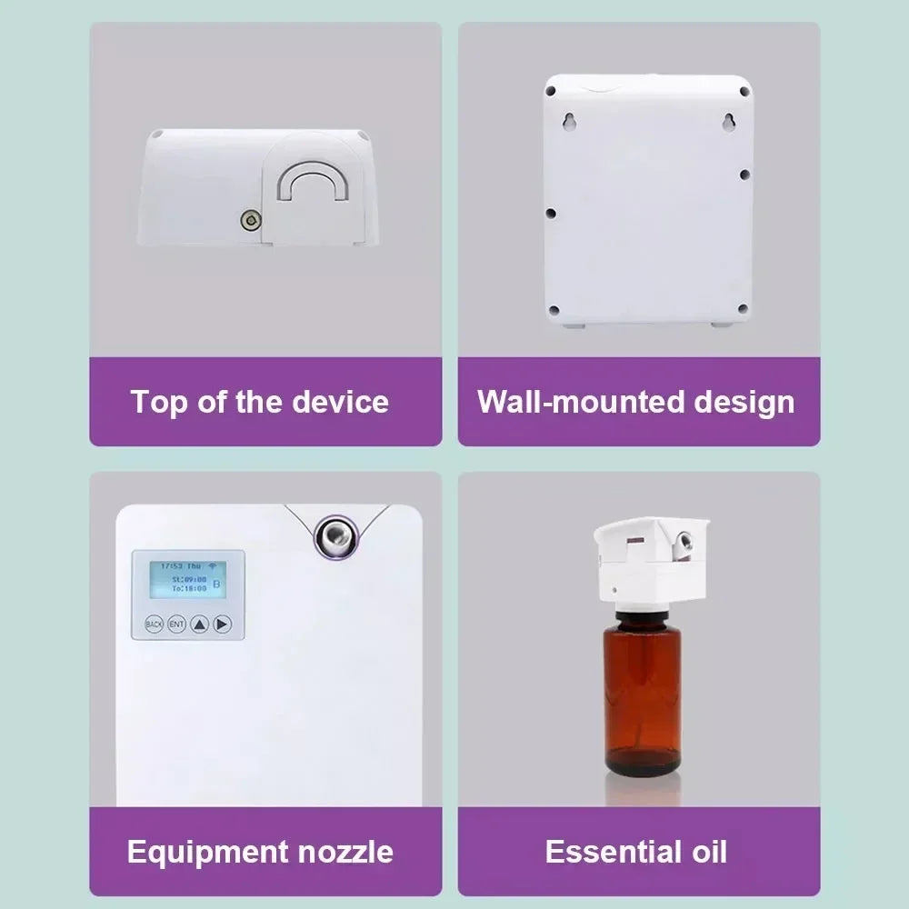 Aroma Diffuser Home Perfume Scent Machine Fragrance Air Freshener Essential Oil Waterless Flavoring Timer WIFI Bluetooth Control
