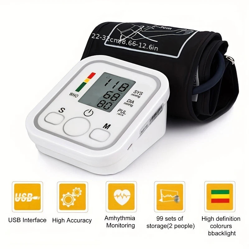 Finger Pulse Oximeter Or Blood Pressure Monitor Kit, Heart Rate SpO2 Saturation Meter Home Medical Device