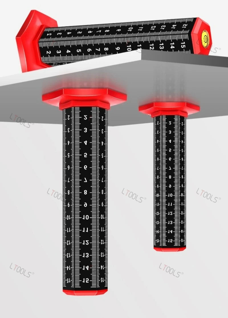 6-sided Scale Equal Height Level Ruler for Wall Tile Laying Woodworking Gradienter Suspended Ceiling Paving Tile Leveling Ruler