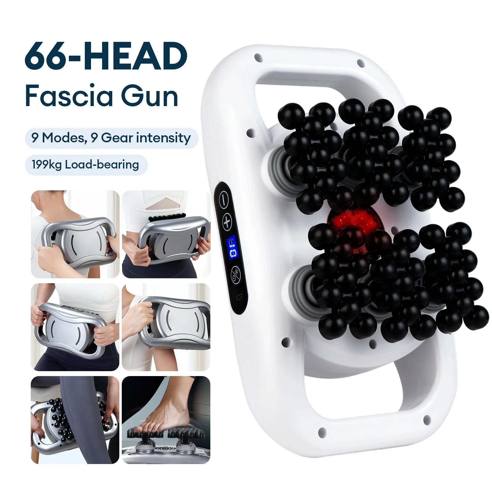 Deep Tissue Massage Gun with 66 Interchangeable Heads by Tidesmit Relaxation Treatment Tidesmit