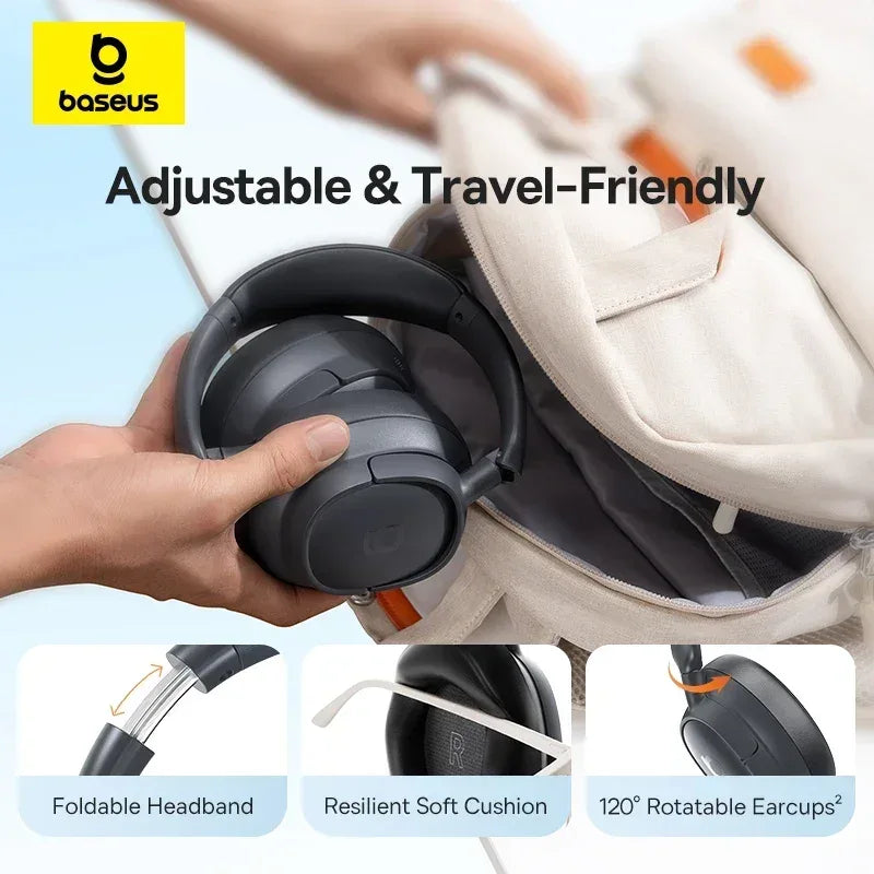 Wireless Over-Ear Headphones - 80 Hour Battery - Tidesmit Grey Tidesmit