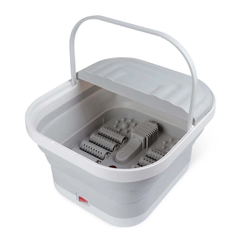 Portable Foot Massage Tub: Foldable Heated Bath for Relaxation Therapy Relaxation Treatment WHITE Tidesmit