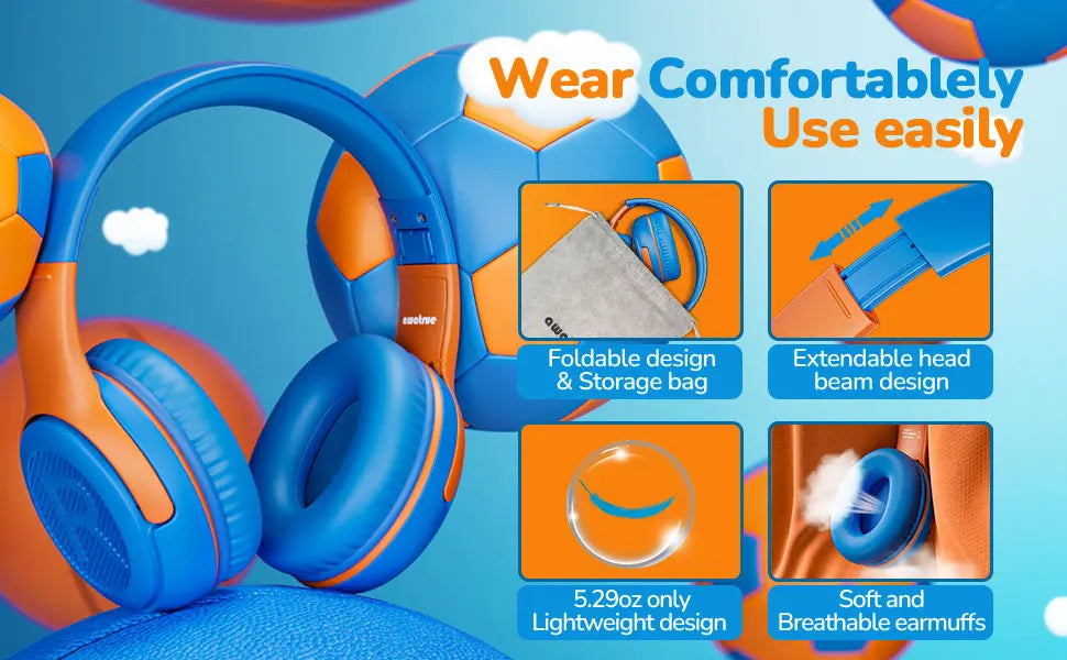 Gaming Headphones with Mic and Surround Sound - Comfortable Over-Ear Design Tidesmit