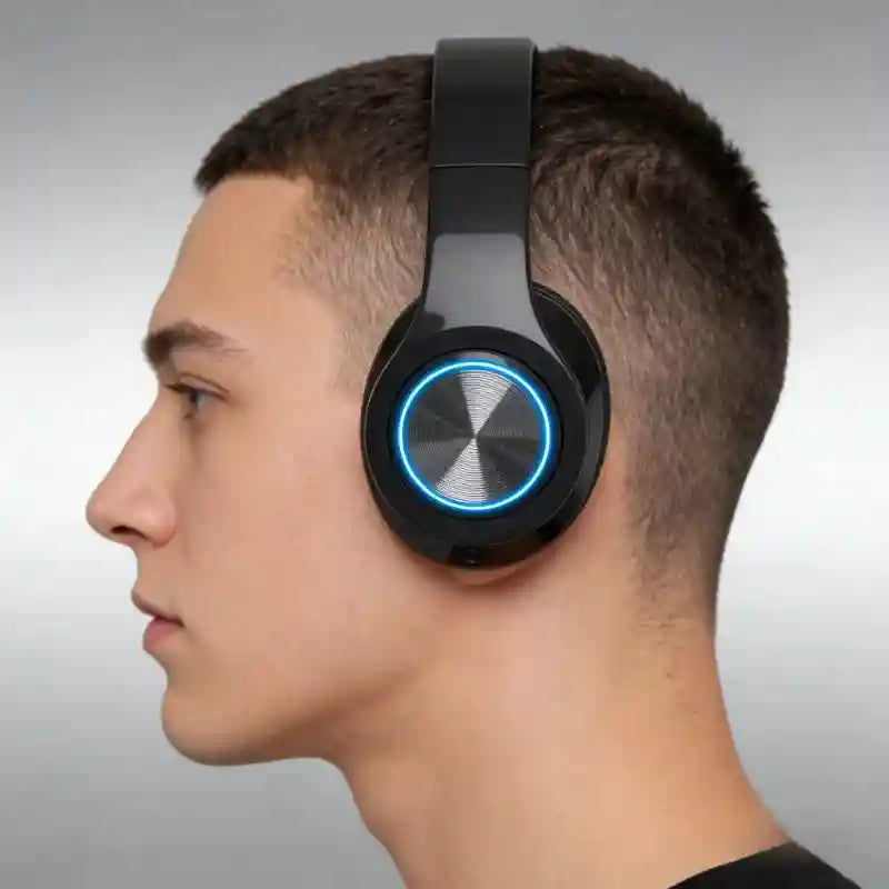 Wireless Over-Ear Headphones with Active Noise Cancellation - Black Tidesmit