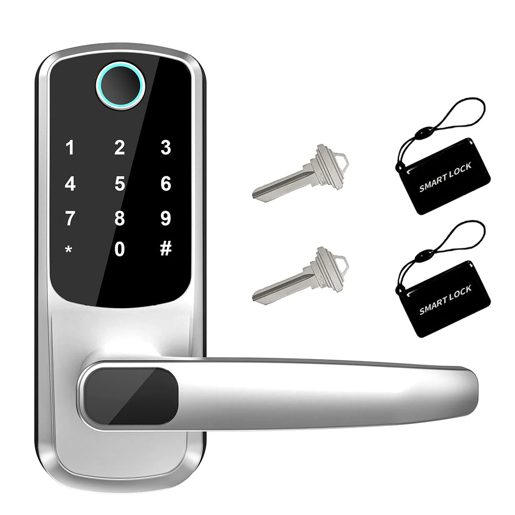 TTLOCK Wifi Electronic Smart Door Lock With Biometric Fingerprint / Password /Smart Card  / Key Unlock/ USB Emergency Charger